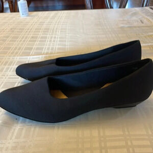 Predictions Black Fabric Wedge Heel Women’s Pumps